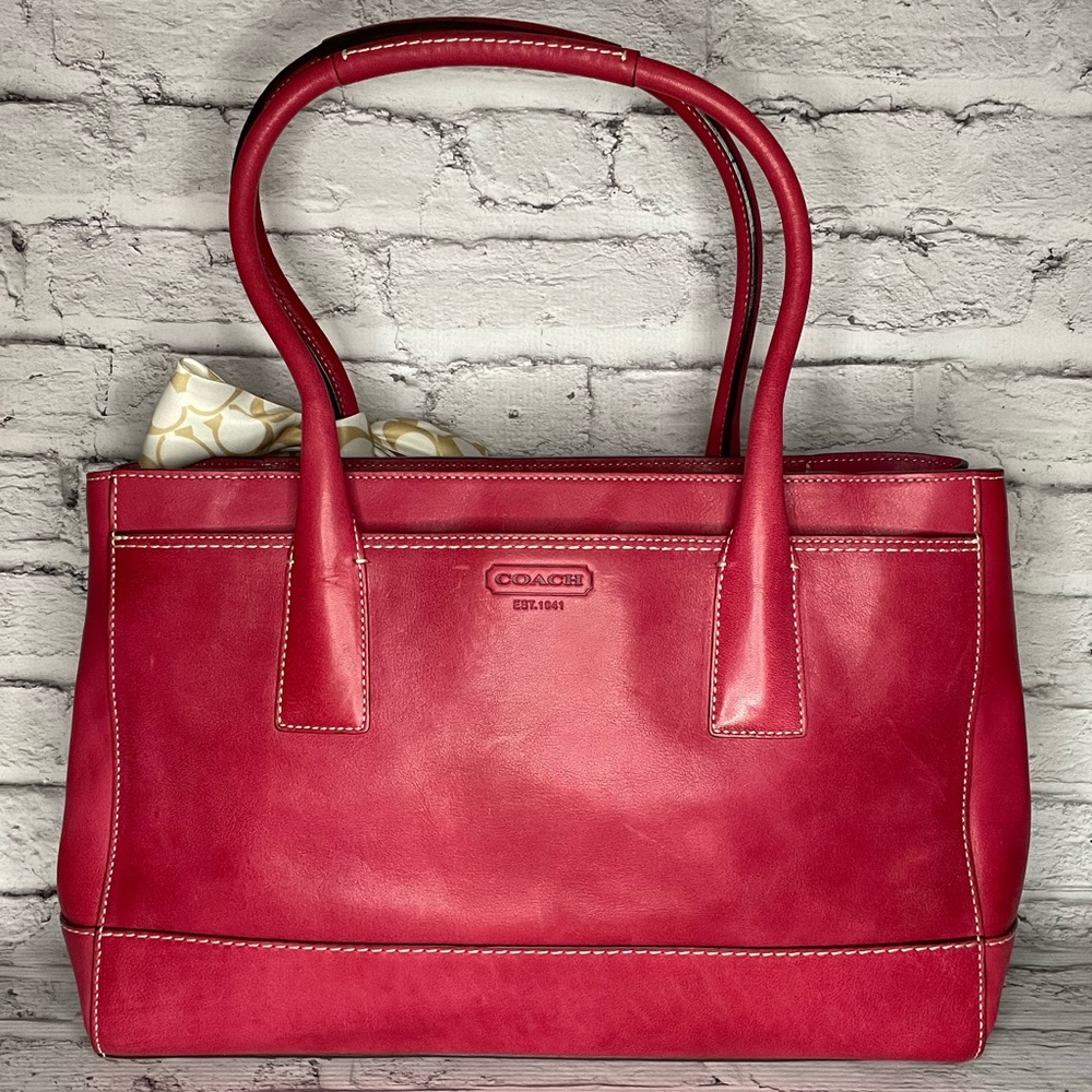 COACH 11554 MADELINE HAMPTON LEATHER HANDBAG SATCHEL TOTE SHOULDER BAG